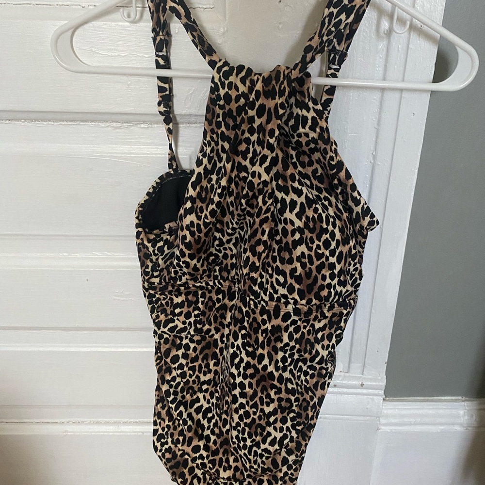 Size Large cheetah print one piece swim suit womens
